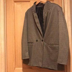 Black and white blazer